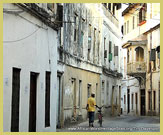 Narrow alleyways characterise the Stone Town of Zanzibar UNESCO world heritage site, Tanzania